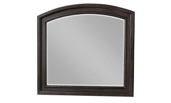 Picture of Newbury Laurel Brushed Brown Acacia Curved Mirror