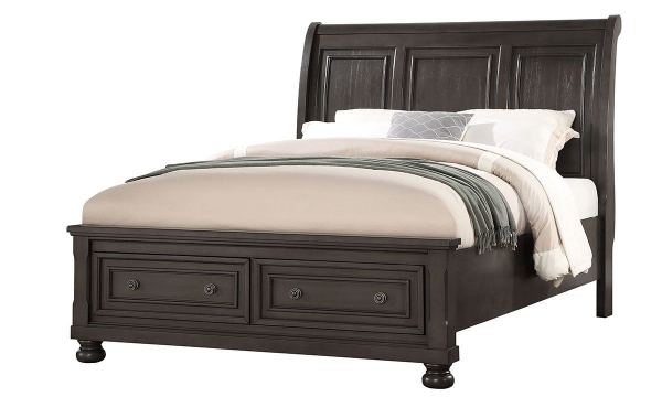 Picture of Newbury Soriah Grey Mindy Sleigh Storage Beds