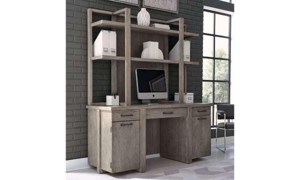 Picture of Platinum Gray Linen 2- Piece Desk