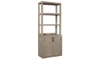 Picture of Platinum Gray Linen Door Bookcase