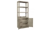Picture of Platinum Gray Linen Door Bookcase