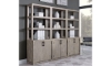 Picture of Platinum Gray Linen Door Bookcase