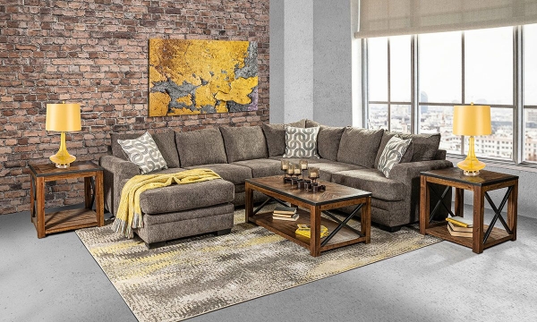 Picture of Croft Charcoal Reversible Chaise Sectional