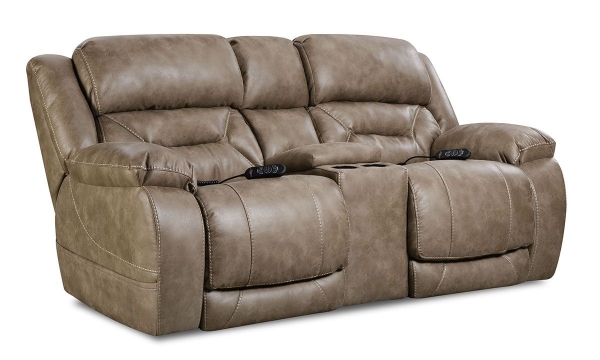 Picture of Carlton Power Reclining Console Loveseats with Pow