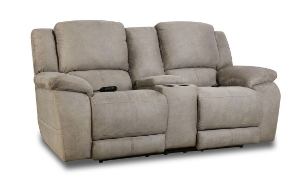 Picture of Mustang Nickel Dual Power Reclining Console Loveseat
