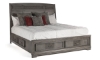 Picture of Parkhurst Grey Reeded Sleigh Storage Beds