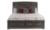 Picture of Parkhurst Grey Reeded Sleigh Storage Beds