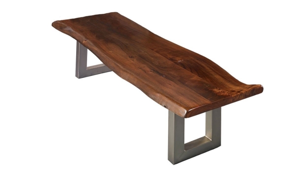 Picture of Madison Live Edge Acacia Wood Dining Bench