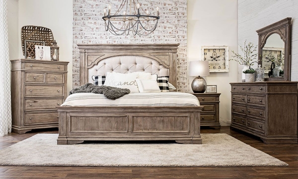 Picture of Highland Park Driftwood Upholstered Bedroom Sets