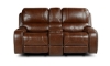Picture of Caspian Brown Double Reclining Console Loveseat