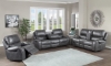 Picture of Caspian Gray Double Reclining Sofa with Drop Down Table