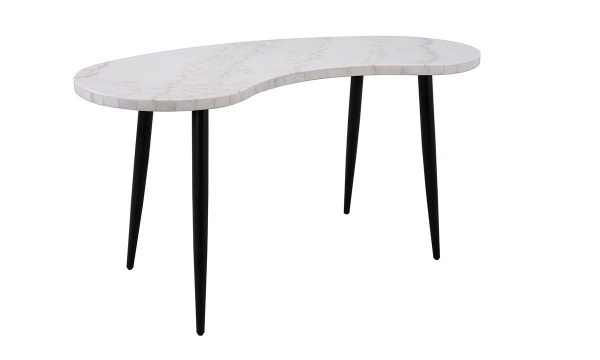 Picture of Kinsley White Marble Kidney Shape Desk