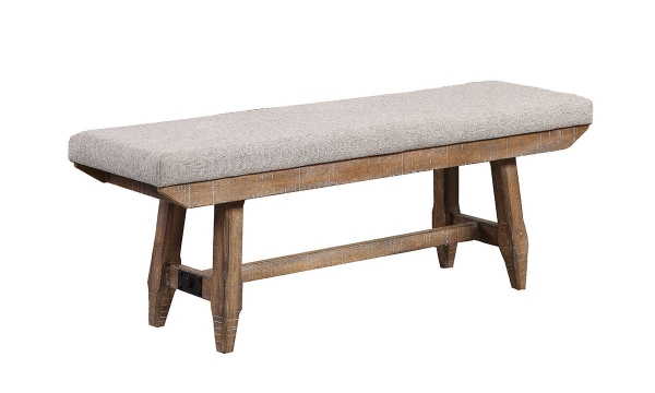 Picture of Riverdale Driftwood Upholstered Bench