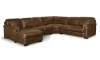 Picture of Medici Chestnut 4-Piece Left Chaise Sectional