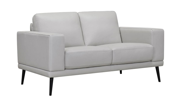 Picture of Ashbury Dove Leather Loveseat