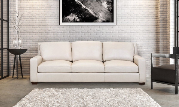 Picture of Rocky Mountain Leather Vail Bone Sofa