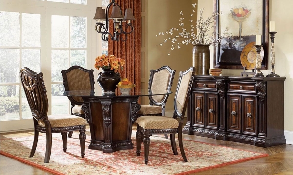 Picture of Carnegie Manor II 5-Piece Dining Set with Upholstered Side Chairs