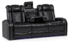 Picture of Omega Black Leather Power Reclining Sofa