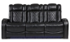 Picture of Omega Black Leather Power Reclining Sofa