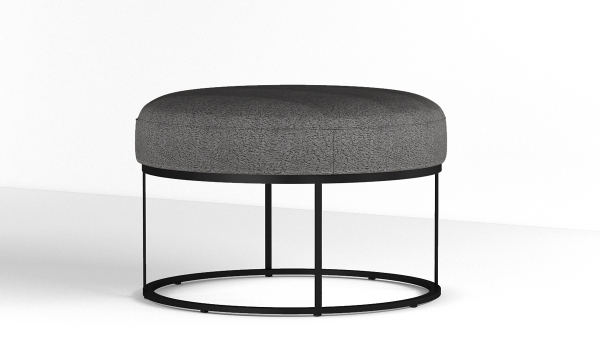 Picture of Times Square Gray Round Ottoman