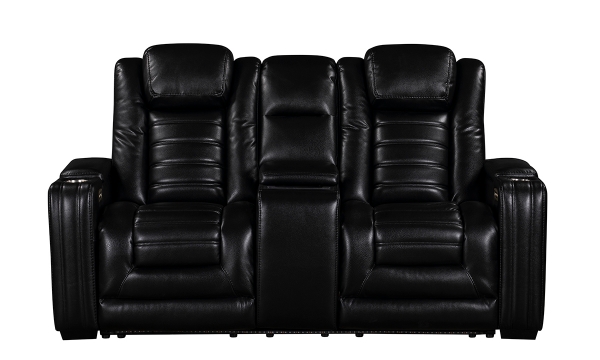 Picture of Commander Black Power Console Loveseat