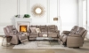 Picture of Bronco Mushroom Leather Power Console Loveseat