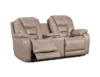 Picture of Bronco Mushroom Leather Power Console Loveseat