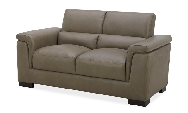 Picture of Payne Midbrown Leather Loveseat
