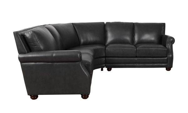 Picture of Benchmark Denim Leather 3-Piece Sectional