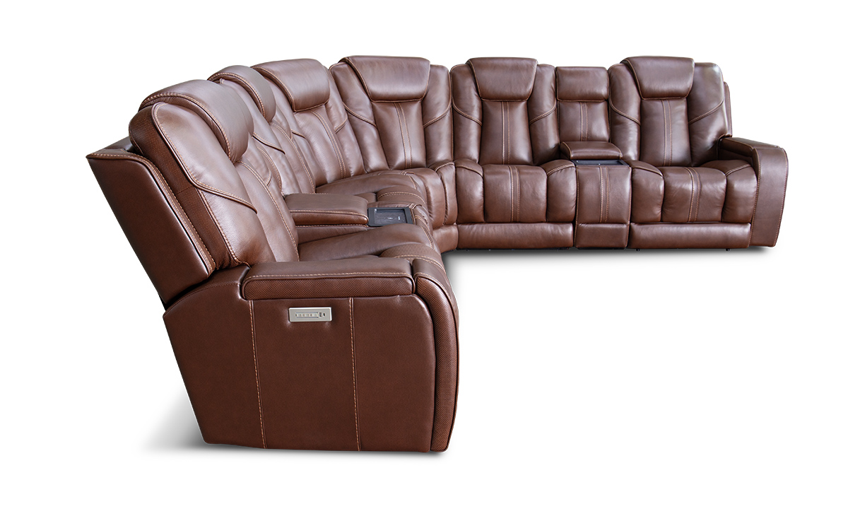 ◆MAO◆ Top Grain Leather Sofa - Moto Motion | The Dump Furniture Outlet