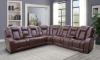 Picture of Merlin Coffee Leather 7-Piece Power Sectional