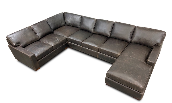 Picture of Rocky Mountain Leather Mayfair Java 4-Piece Sectional