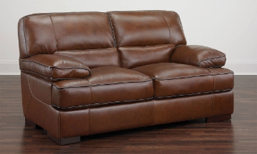 Picture of Kipling Brown Leather Loveseat