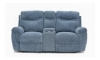 Picture of Sheffield Navy Blue Reclining Console Loveseat