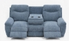 Picture of Sheffield Navy Blue Reclining Console Loveseat