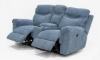 Picture of Sheffield Navy Blue Reclining Console Loveseat