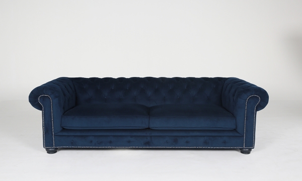 Picture of Branson Midnight Velvet Chesterfield Sofa