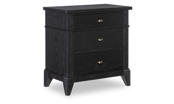 Picture of Trisha Todays Traditions Black 3-Drawer Nightstand