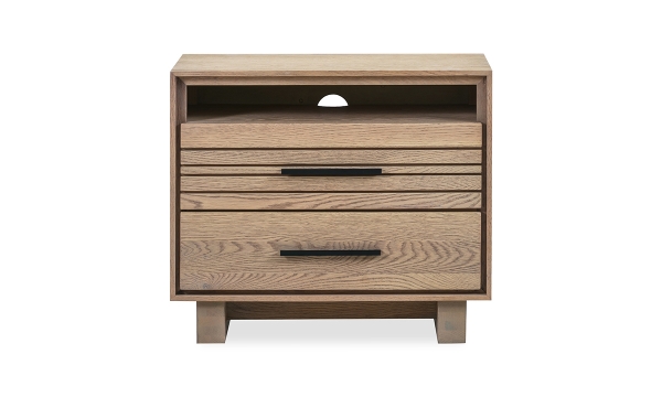 Picture of Batton Blonde Oak 2-Drawer Nightstand