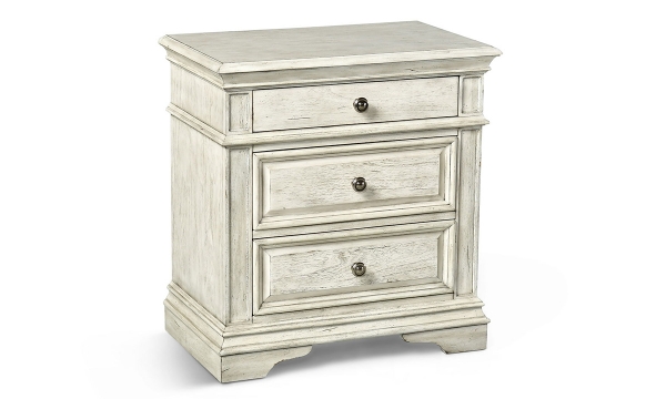 Picture of Highland Park White 3-Drawer Nightstand
