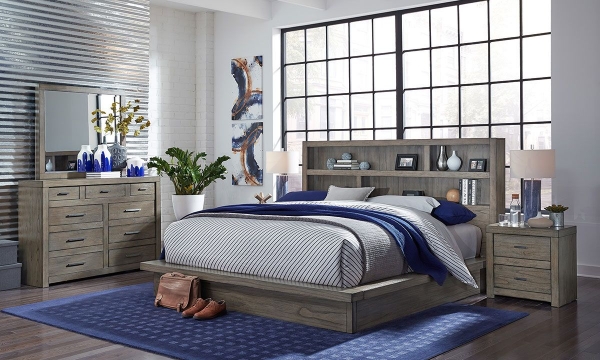 Picture of Aspenhome Modern Loft Bookcase Bedroom Sets