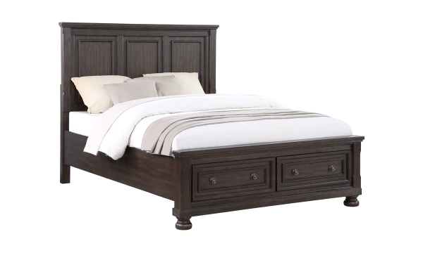 Picture of Newbury Laurel Brushed Brown Acacia Panel Storage