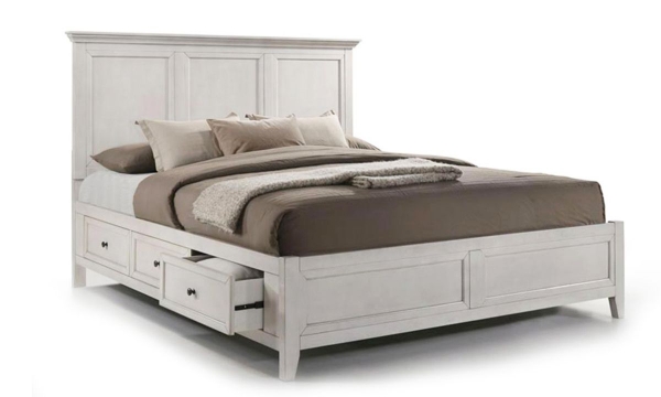Picture of San Mateo White Arts & Crafts Storage Beds