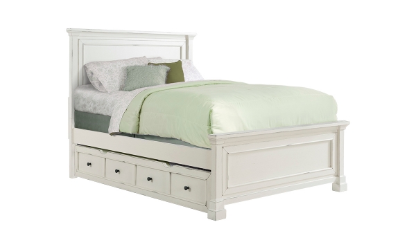 Picture of Northport White Full Panel Bed with Trundle