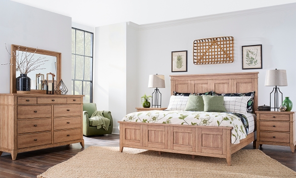 Picture of Trisha Todays Traditions Hickory 3-Piece Queen Panel Bedroom Set