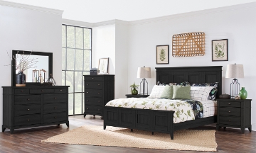 Picture of Trisha Todays Traditions Black King Panel Bed