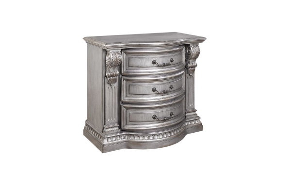 Picture of Carnegie Manor Platinum 3-Drawer Nightstand