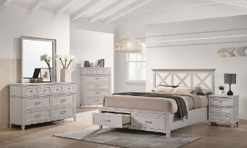 Picture of Waterpointe Gray King Panel Storage Bed