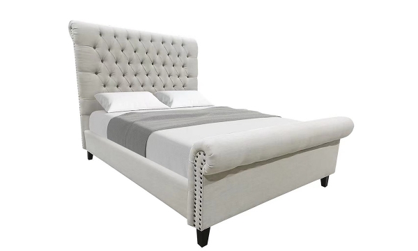 Picture of Harper Linen Upholstered Queen Sleigh Bed