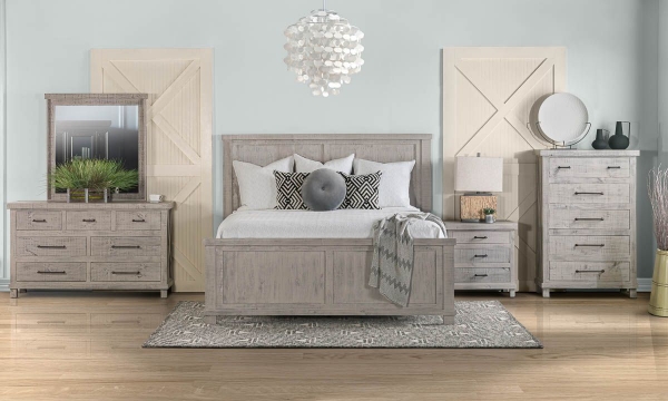 Picture of Post & Beam Industrial Smoke Grey 3-Piece Panel Be